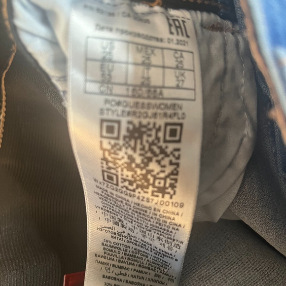 Guess Jeans Womens Size 25 High Rise Skinny Blue Stretch Denim 4 Button Closure - Picture 5 of 11